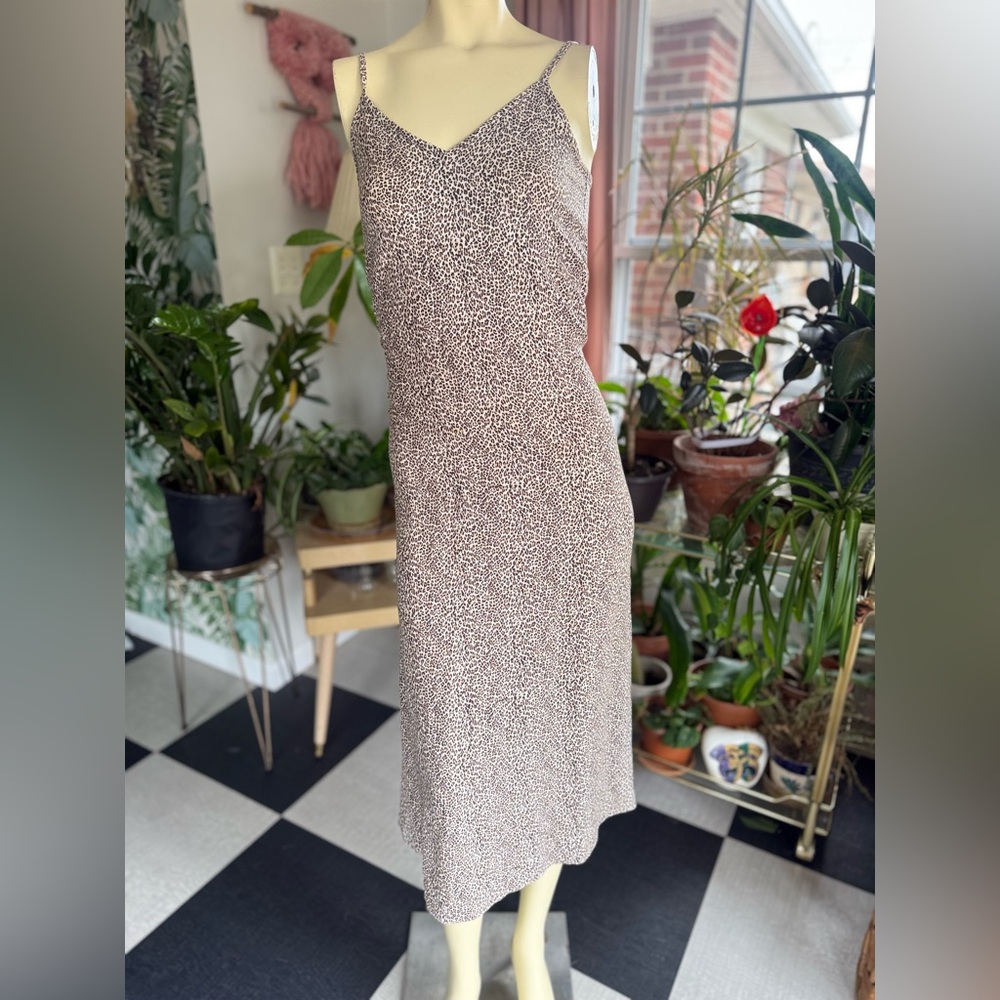 Jenni Kayne Cheetah Sheath Maxi Dress size Sm